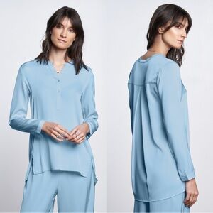 Nouvelle Silk95Five Montenegro Tunic in Aero Blue Size S